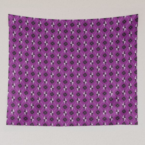 Item preview, Black & White Poodle Love Diamonds on Purple Background designed and sold by Digitalmyth's Designs.