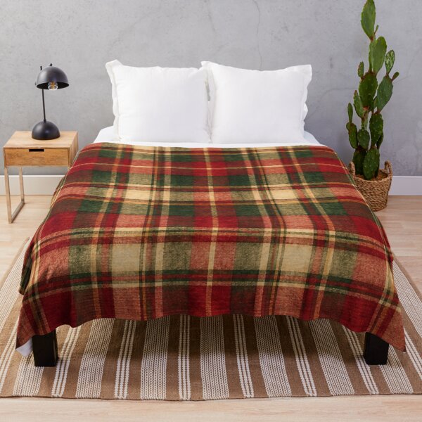 Item preview, Vintage Christmas Tartan Red Green Plaid designed and sold by mycute-stickers.