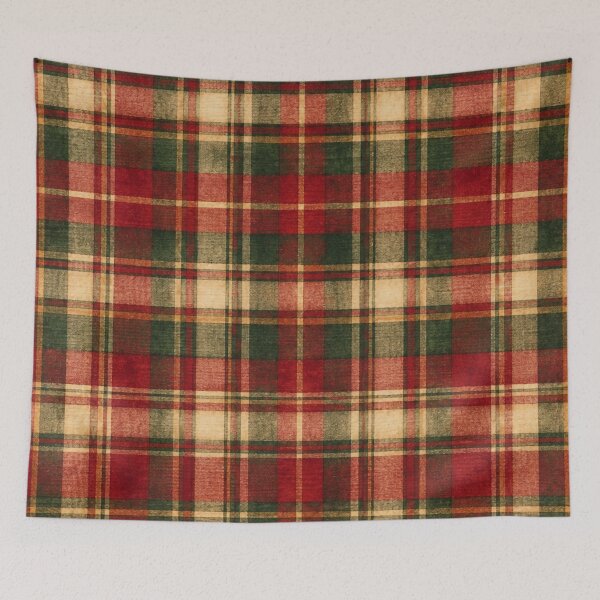 Item preview, Vintage Christmas Tartan Red Green Plaid designed and sold by mycute-stickers.
