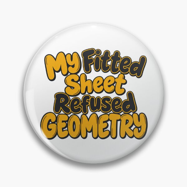 Item preview, Fitted Sheet Geometry in Playful Gold Lettering designed and sold by Bikivuno.