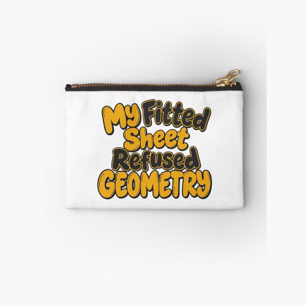 Item preview, Fitted Sheet Geometry in Playful Gold Lettering designed and sold by Bikivuno.