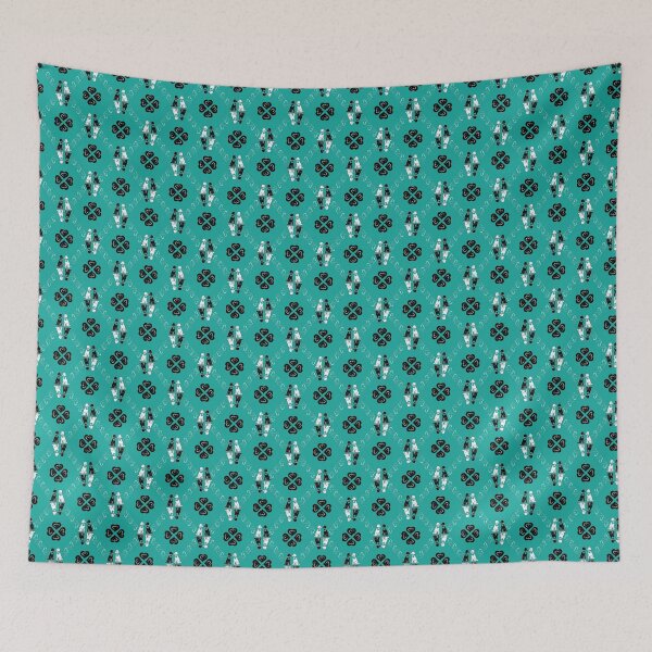 Item preview, Black & White Poodle Love Diamonds on Teal Background designed and sold by Digitalmyth's Designs.