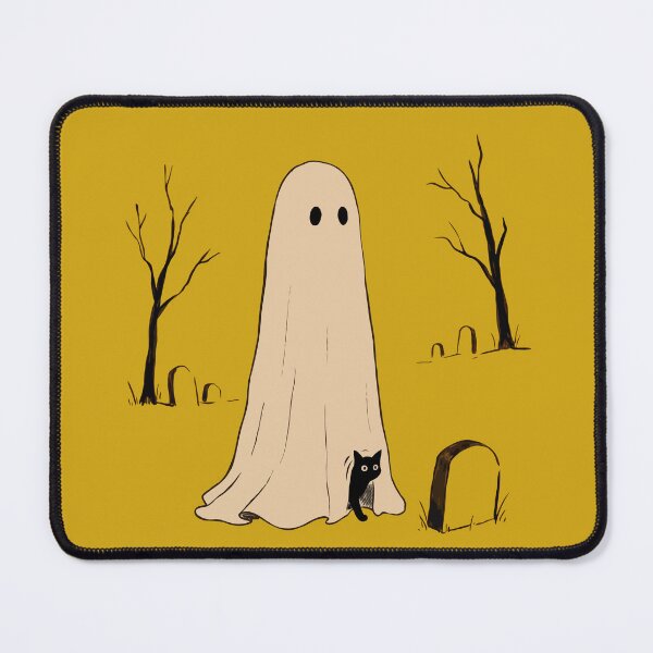 Item preview, Graveyard Ghost And Peeking Cat designed and sold by Gkinoki.