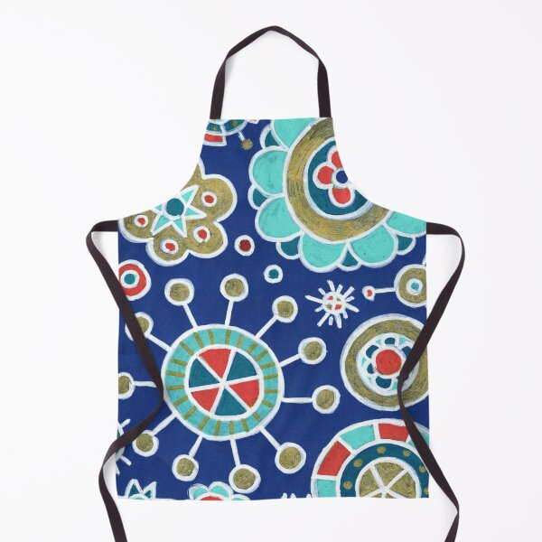 Item preview, Whimsical Flowers and Suns on Navy Blue designed and sold by Fani*.