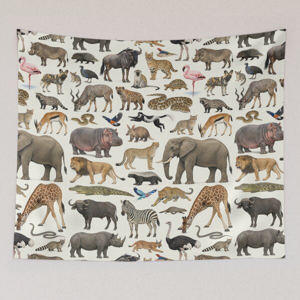 Item preview, Native Animals of Kenya Retro Identification Chart designed and sold by kakarikihill.
