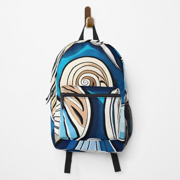 Item preview, Large Shell and Blue Ocean Pattern - Nautical Watercolor designed and sold by Gustavo Navarro.