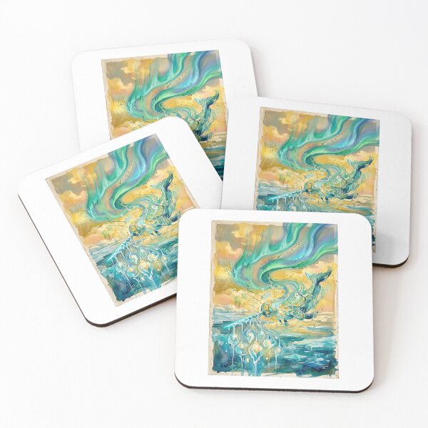 Item preview, Narwhal Aurora Glass Artist designed and sold by PictoVibe.