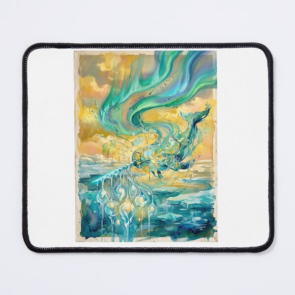 Item preview, Narwhal Aurora Glass Artist designed and sold by PictoVibe.