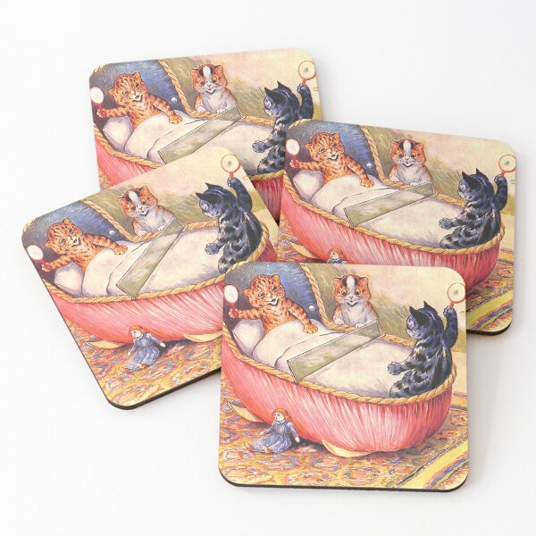 Item preview, Ping Pong Cradle Kittens by Louis Wain designed and sold by karwilberevivalcollection.