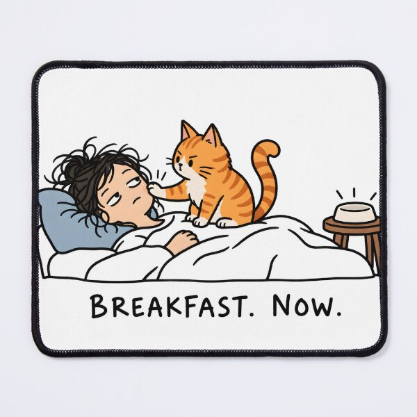 Item preview, Breakfast Now – Funny Orange Cat Wake-Up Call designed and sold by Tlion.