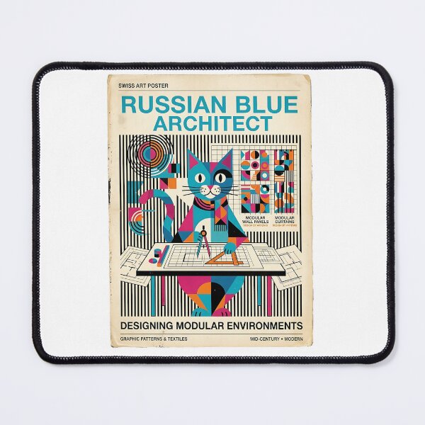 Item preview, Russian Blue Textile Architect designed and sold by PictoVibe.