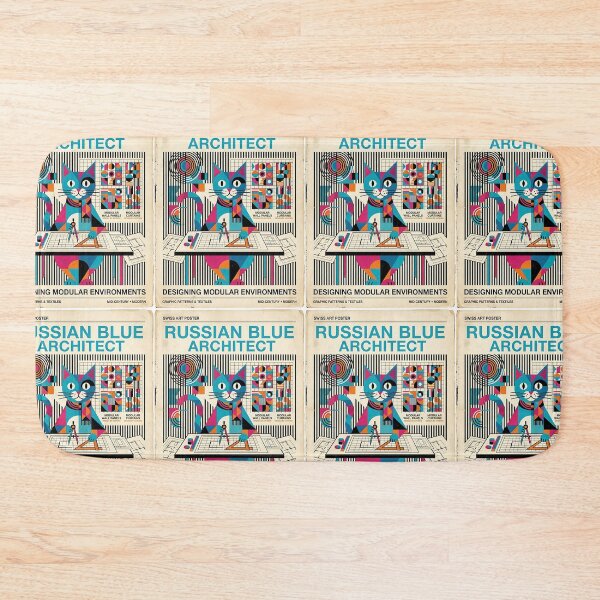 Item preview, Russian Blue Textile Architect designed and sold by PictoVibe.