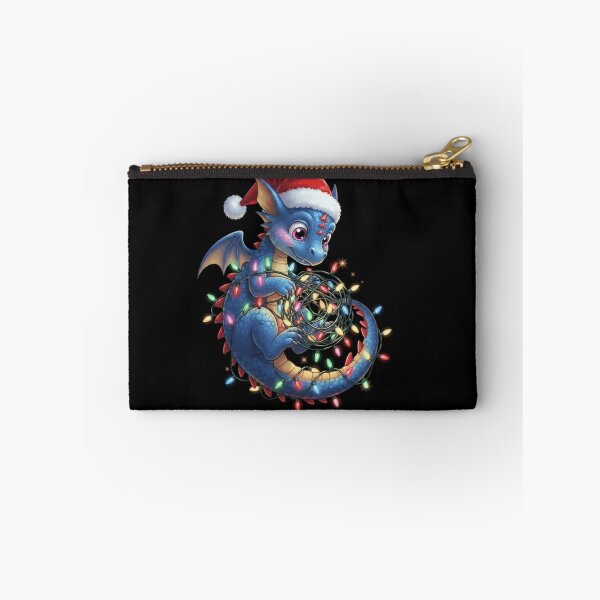 Item preview, Cute Christmas Dragon Wearing Santa Hat And String Lights Holiday Art designed and sold by Ostericaimusa.