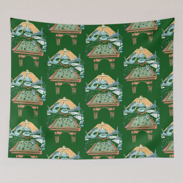Item preview, The Pool Sharks Funny Vintage Painting Parody 52 designed and sold by BilkaCreations.