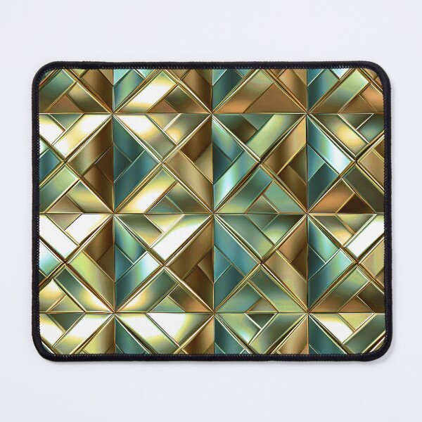 Item preview, Sea Green And Golden-Metallic-Like Colors Pattern designed and sold by DEC02.