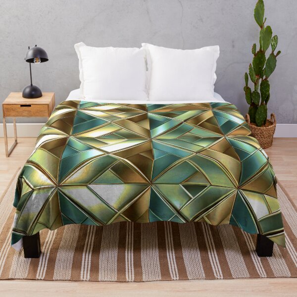 Item preview, Sea Green And Golden-Metallic-Like Colors Pattern designed and sold by DEC02.