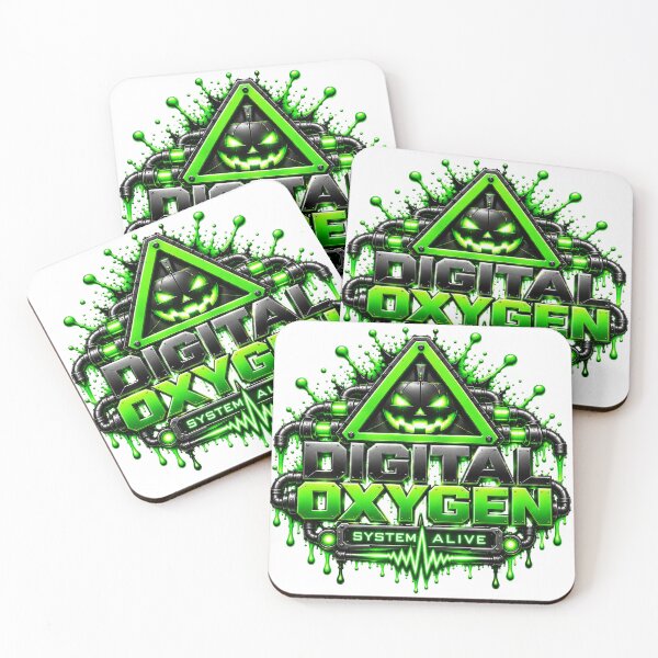 Item preview, Digital Oxygen System Alive Neon Tech Emblem designed and sold by DansCreations42.
