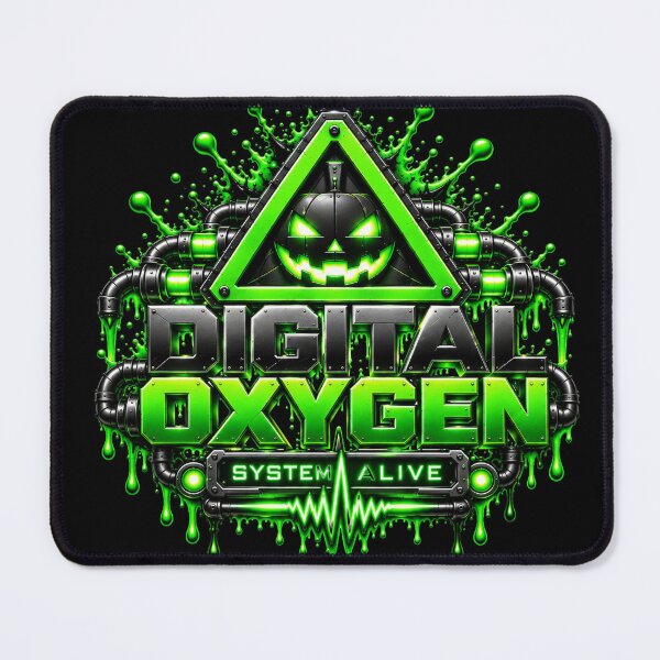 Item preview, Digital Oxygen System Alive Neon Tech Emblem designed and sold by DansCreations42.