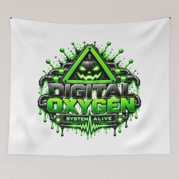 Item preview, Digital Oxygen System Alive Neon Tech Emblem designed and sold by DansCreations42.