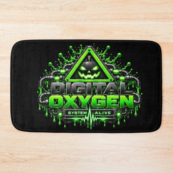 Item preview, Digital Oxygen System Alive Neon Tech Emblem designed and sold by DansCreations42.