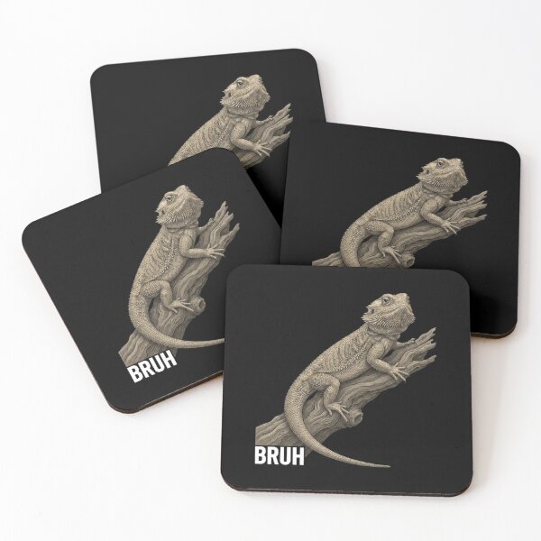 Item preview, Bruh Funny Bearded Dragon On Branch Meme Reptile Design designed and sold by Ostericaimusa.