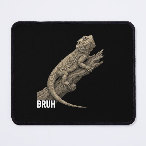 Item preview, Bruh Funny Bearded Dragon On Branch Meme Reptile Design designed and sold by Ostericaimusa.