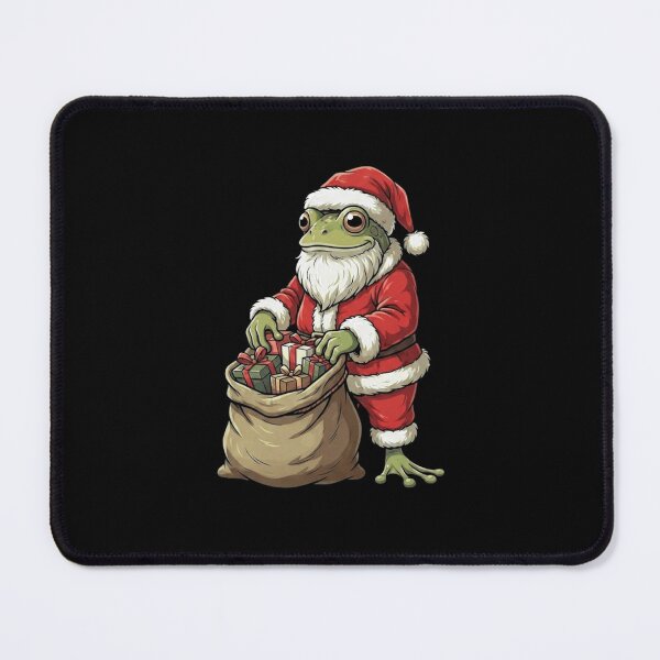 Item preview, Frog Dressed as Santa Carrying Christmas Gift Sack designed and sold by MiALopezArt.