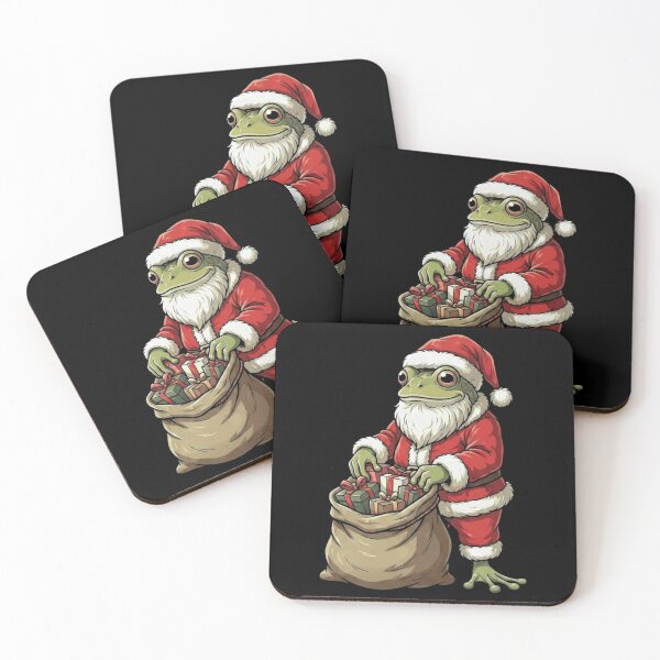 Item preview, Frog Dressed as Santa Carrying Christmas Gift Sack designed and sold by MiALopezArt.
