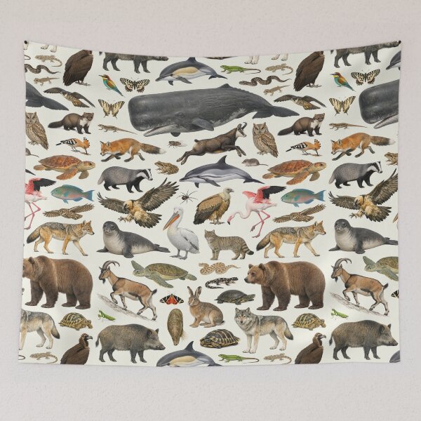 Item preview, Native Animals of Greece Retro Style Identification Chart designed and sold by kakarikihill.
