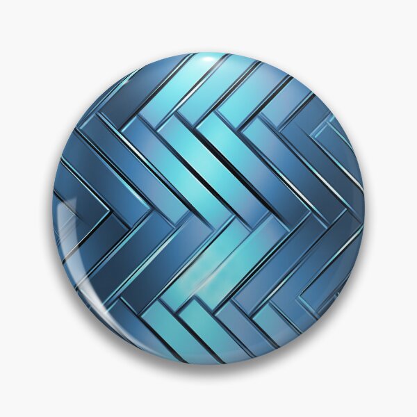 Item preview, Aqua And Blue (Faux) Metallic Herring Bone Pattern designed and sold by DEC02.