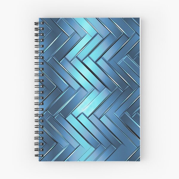 Item preview, Aqua And Blue (Faux) Metallic Herring Bone Pattern designed and sold by DEC02.