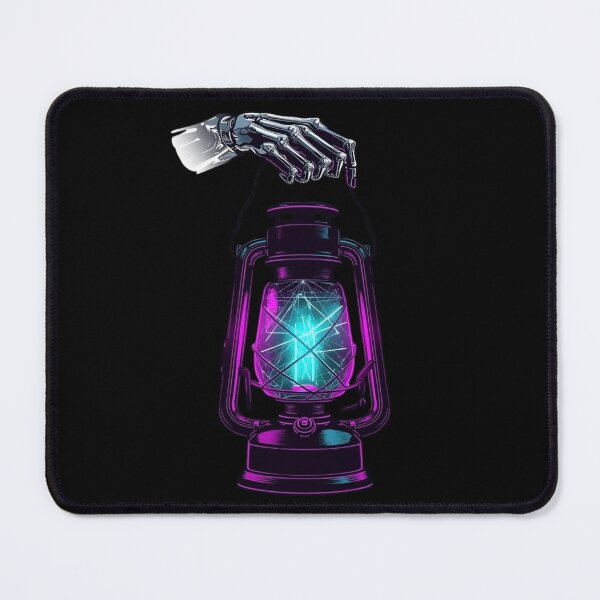 Item preview, Cyber Goth Skeleton Hand Neon Vintage Lantern designed and sold by LazyDayzCo.