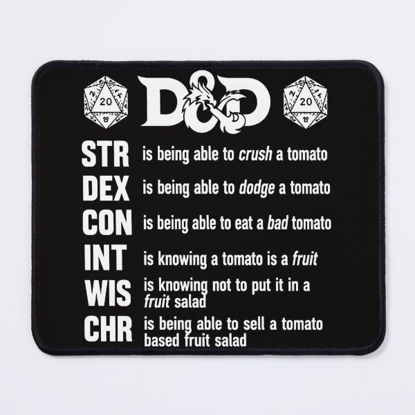 Item preview, D&D Tomato Stats Funny Gamer Humor designed and sold by sil-gen-rove.