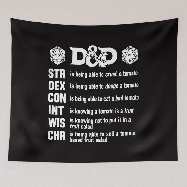 Item preview, D&D Tomato Stats Funny Gamer Humor designed and sold by sil-gen-rove.