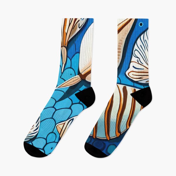 Item preview, Seashell Watercolor Pattern - Blue Ocean Beach Art designed and sold by Gustavo Navarro.