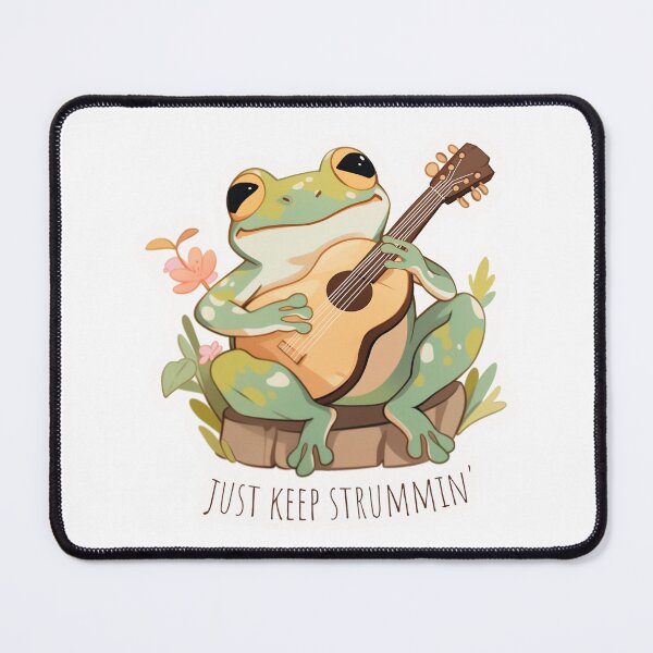 Item preview, Keep Strumming Guitar Frog designed and sold by wyrdings.