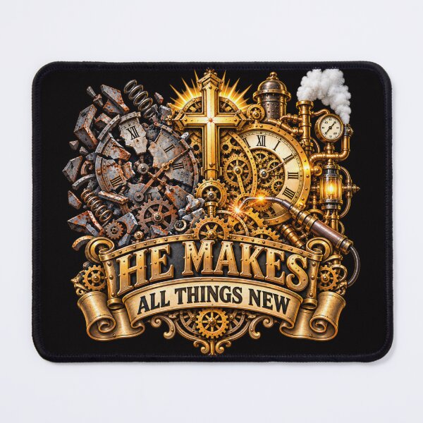 Item preview, He Makes All Things New, Christian Steampunk Style designed and sold by TheBibleStop.