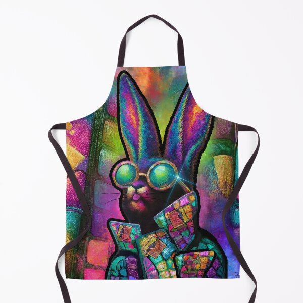 Item preview, Upcycled: The Bad Attitude Psychedelic Bunny    designed and sold by AsheDinaArt.