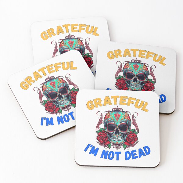 Artikelvorschau, Dankbar, dass ich nicht tot bin – Totenkopf-Design entworfen und verkauft von BunkerStore.