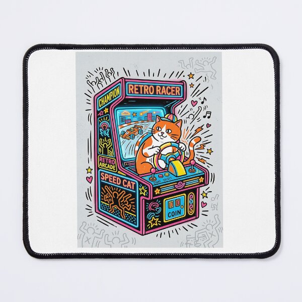 Item preview, British Shorthair Arcade Racer designed and sold by PictoVibe.