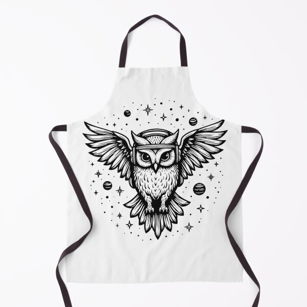 Artikelvorschau, VR Owl Flight: Stylish Black Ink Tattoo Flash entworfen und verkauft von Qubivibe.
