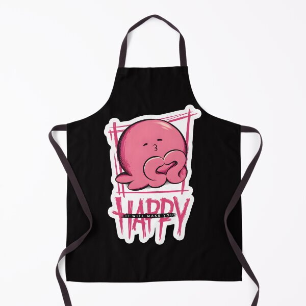 Item preview, Happy Pink Character Kissing Lips Quote designed and sold by mac-lux.