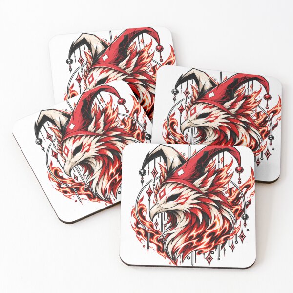 Item preview, Grinning phoenix wearing a jester's cap designed and sold by Jester-Store.