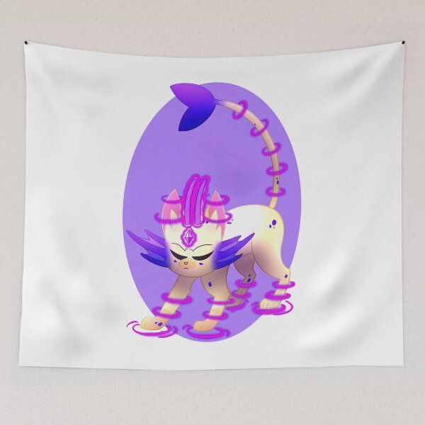 Item preview, Neon Psychic Alien Cat Dreamcore Cartoon designed and sold by Ftahehasane.