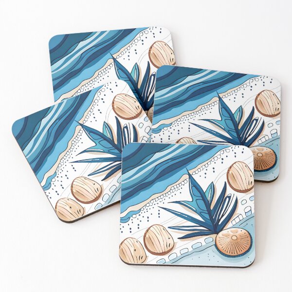 Item preview, Colorful Shell Collection - Coastal Watercolor Beach Art designed and sold by Gustavo Navarro.