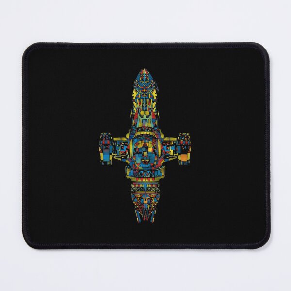 Item preview, Colorful Geometric Spaceship Mosaic Watercolor Art designed and sold by JesseDenny.