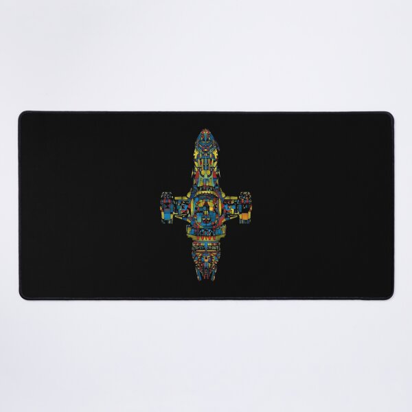 Item preview, Colorful Geometric Spaceship Mosaic Watercolor Art designed and sold by JesseDenny.