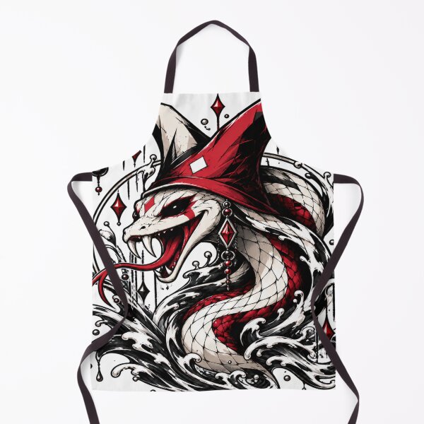 Item preview, Grinning water snake wearing a jester's cap designed and sold by Jester-Store.