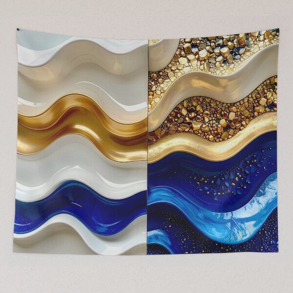 Item preview, Intricate Duality of Royal Navy Velvet and Gold Filigree designed and sold by Vicky Brago-Mitchell®.