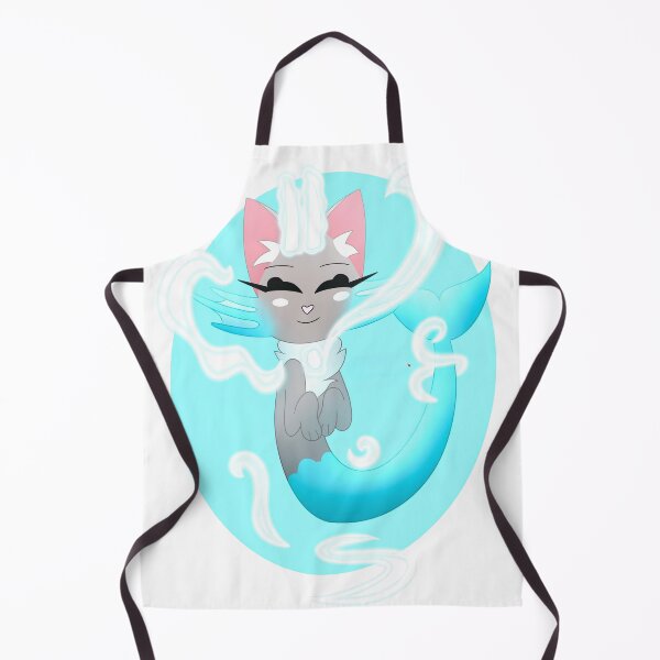 Item preview, Pastel Cyan Mer-Cat Glowing Water Cartoon designed and sold by Ftahehasane.